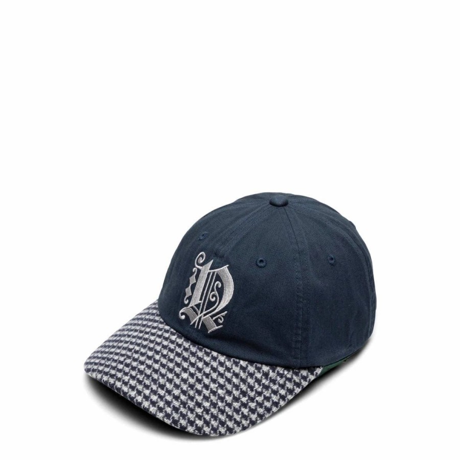 Headwear * | Thisisneverthat Houndstooth Bill Cap (Lo Pro) Navy