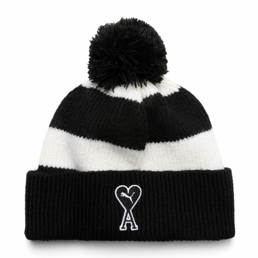 Headwear * | Puma X Ami Beanie Black/White