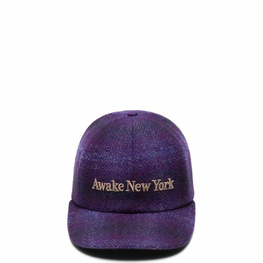 Headwear * | Awake Ny Harris Tweed 6-Panel Hat Purple Multi