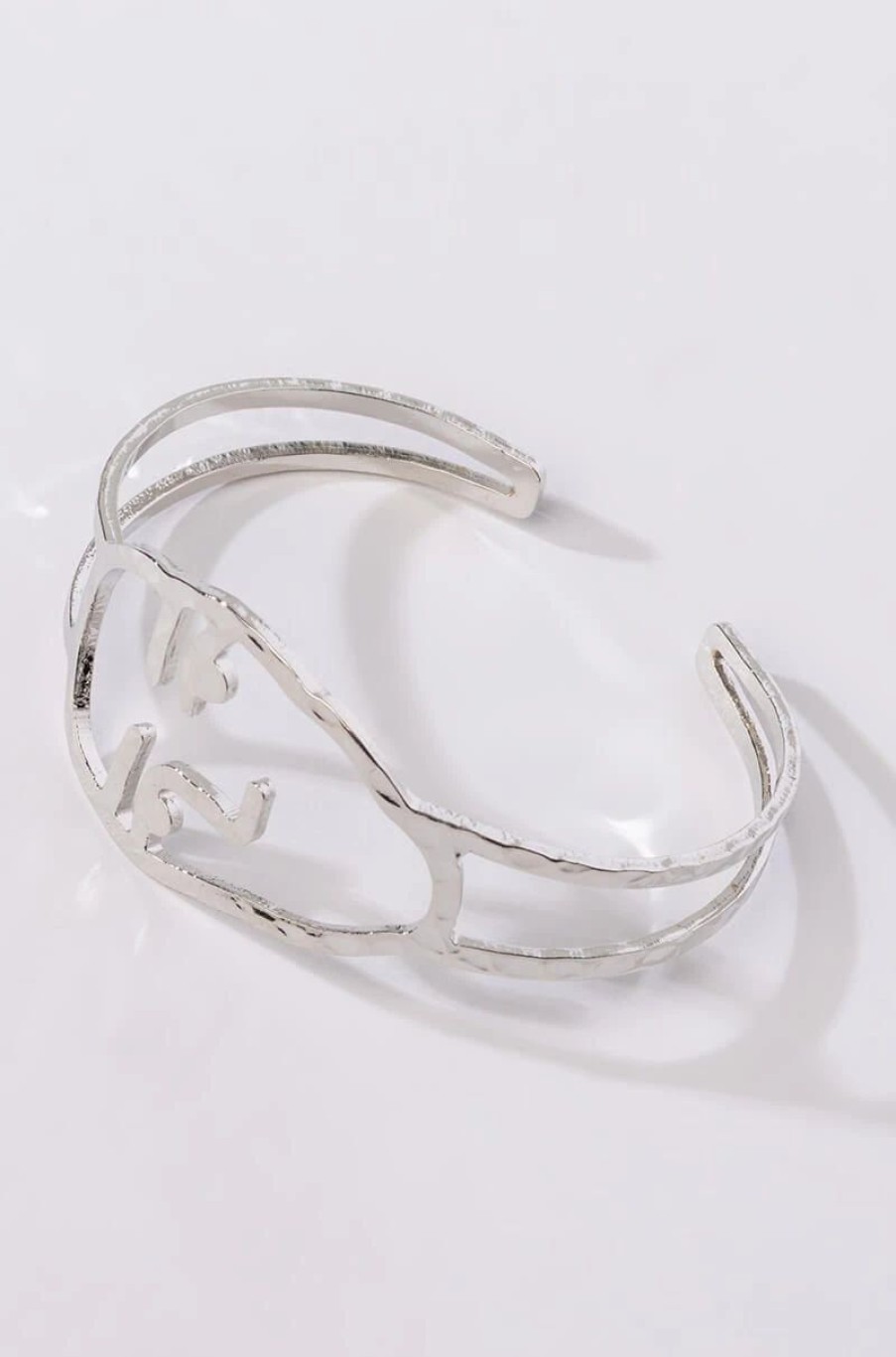 Jewelry * | Face It Bracelet Cuff Silver