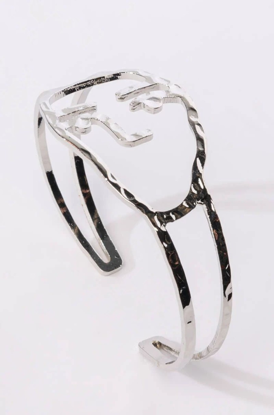 Jewelry * | Face It Bracelet Cuff Silver