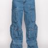 Denim * | La Isla Cargo Jeans Medium Blue Denim