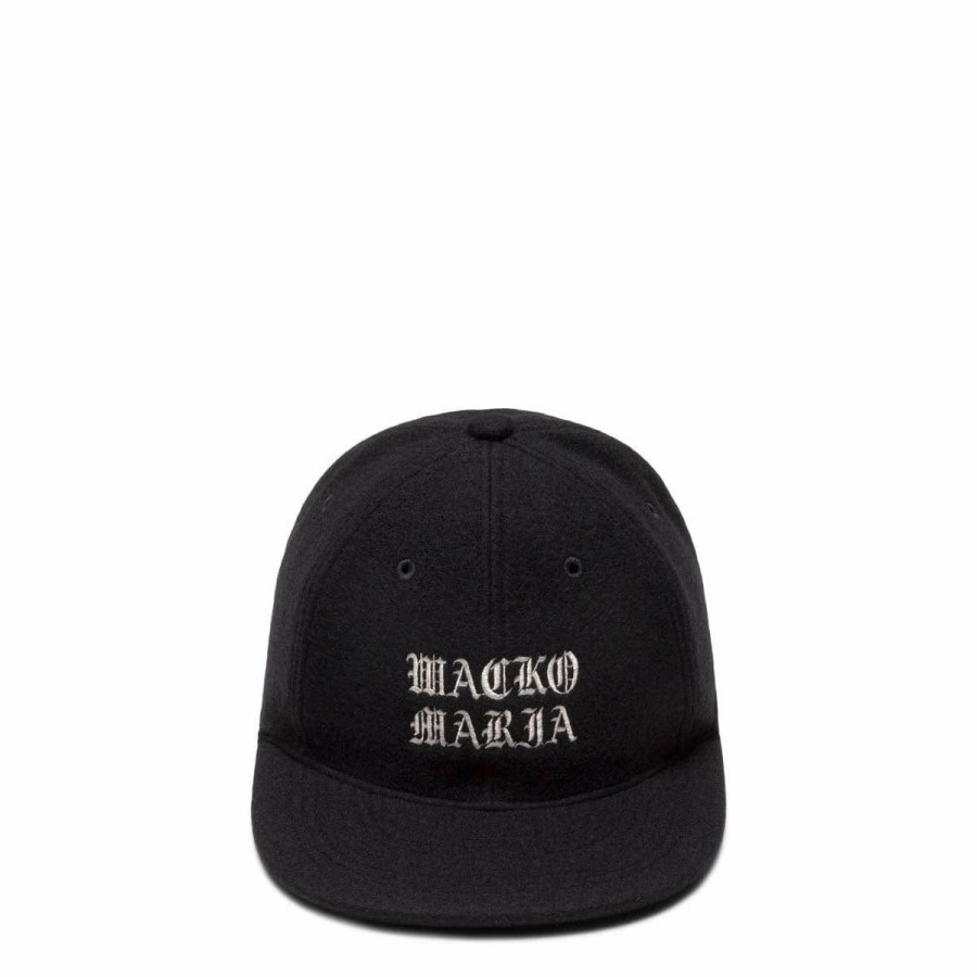 Headwear * | Wacko Maria Wool 6 Panel Cap Black