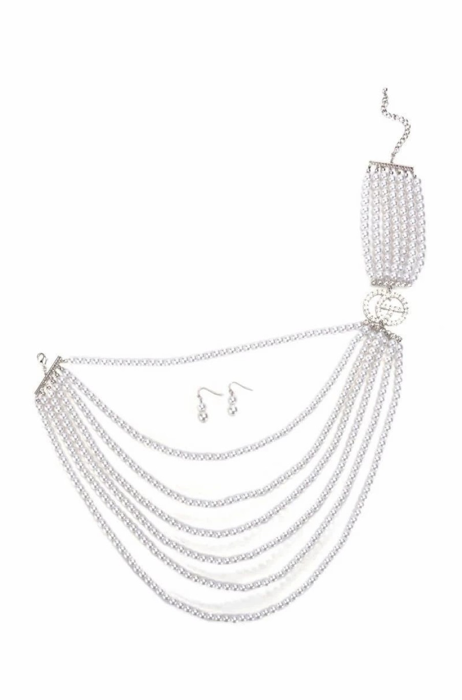 Jewelry * | Coco Layered Pearl Necklace White