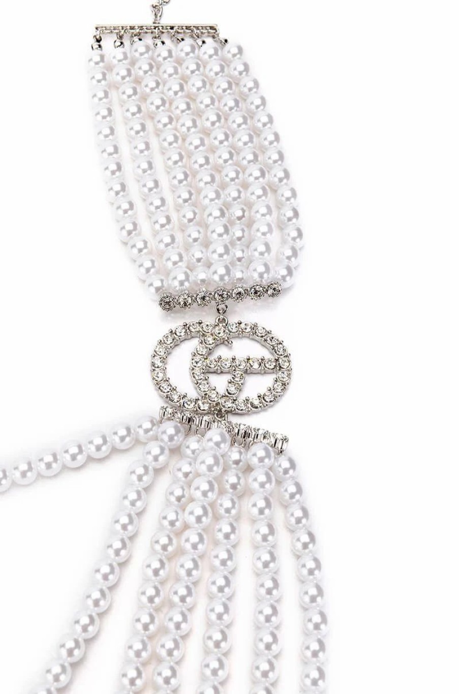 Jewelry * | Coco Layered Pearl Necklace White