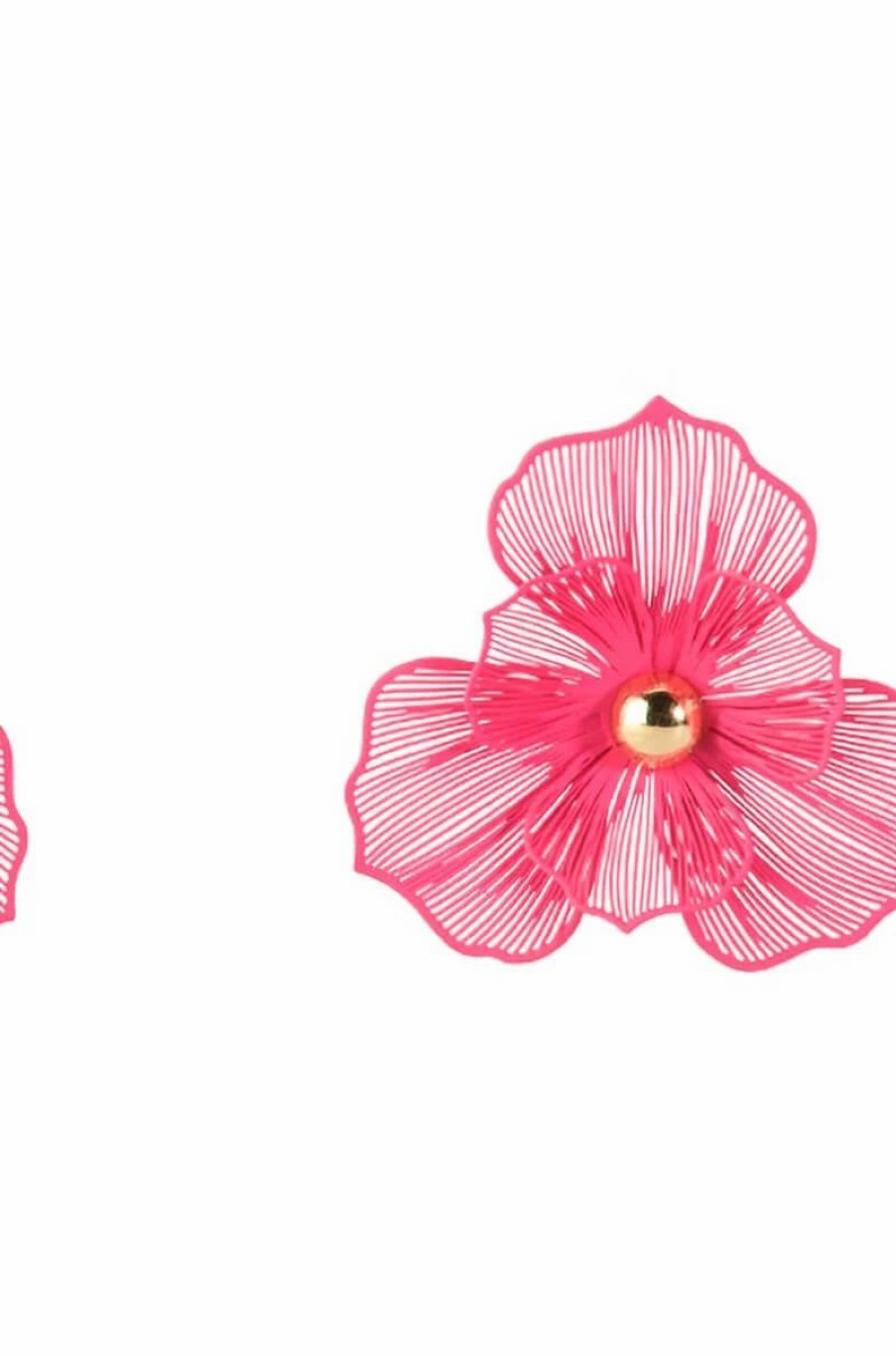 Jewelry * | Petal Pusher Metal Flower Earring Pink