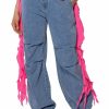 Denim * | Skater Girl Denim Drawstring Pant Light Blue Denim