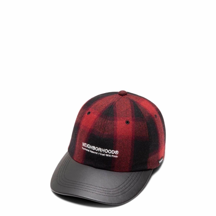 Headwear * | Neighborhood Buffalo Check Dad Hat Red