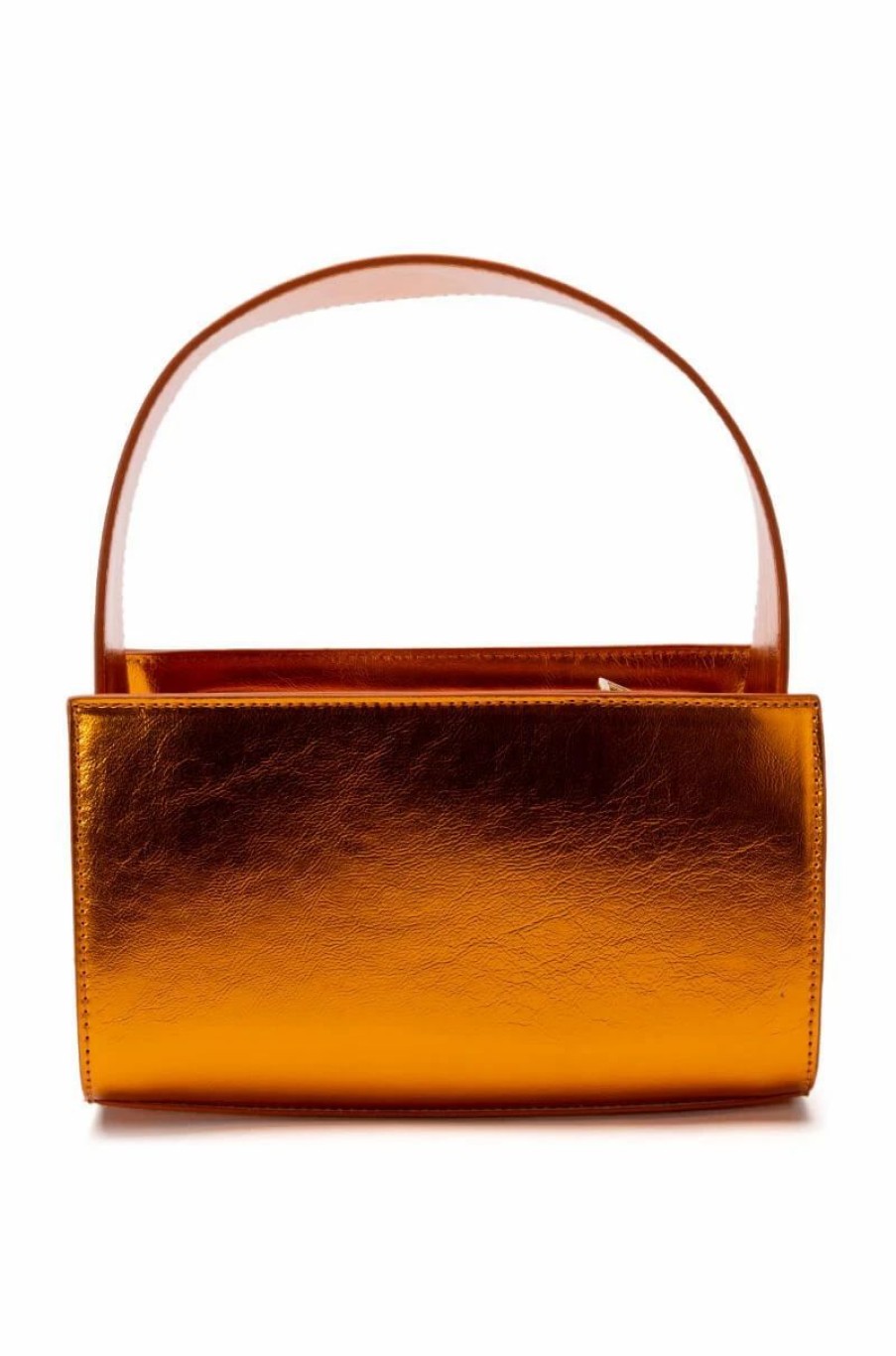 Handbags, Clutches & Wallets * | Cheerful Metallic Bag In Orange