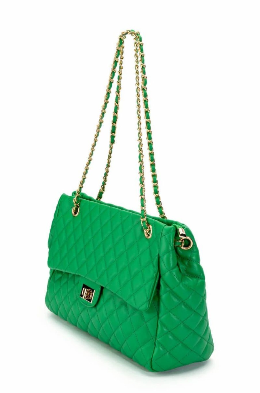 Handbags, Clutches & Wallets * | Four Leaf Clover Quilted Purse Green