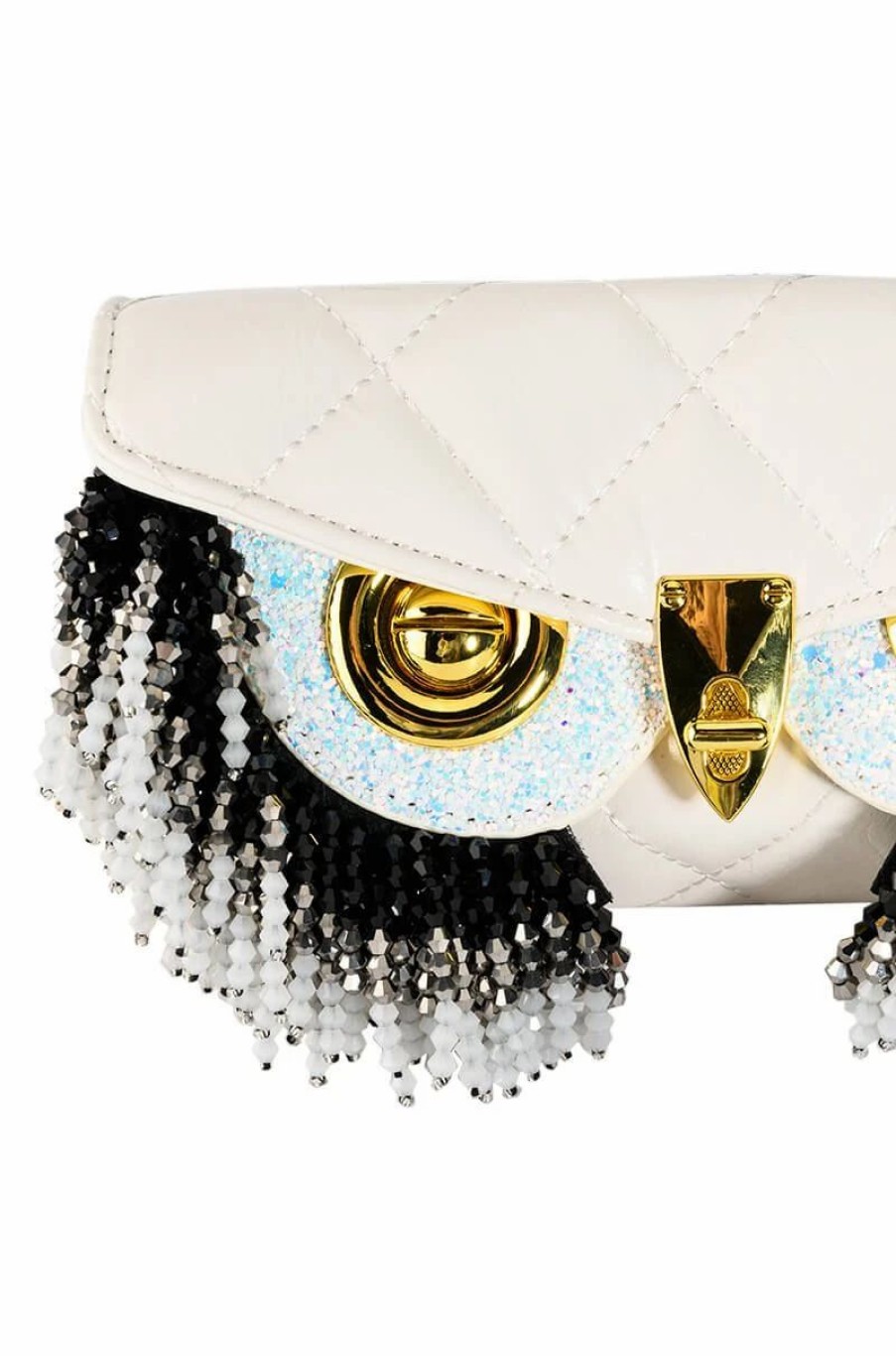 Handbags, Clutches & Wallets * | Word To The Wise Embellished Crossbody Bag White Multi