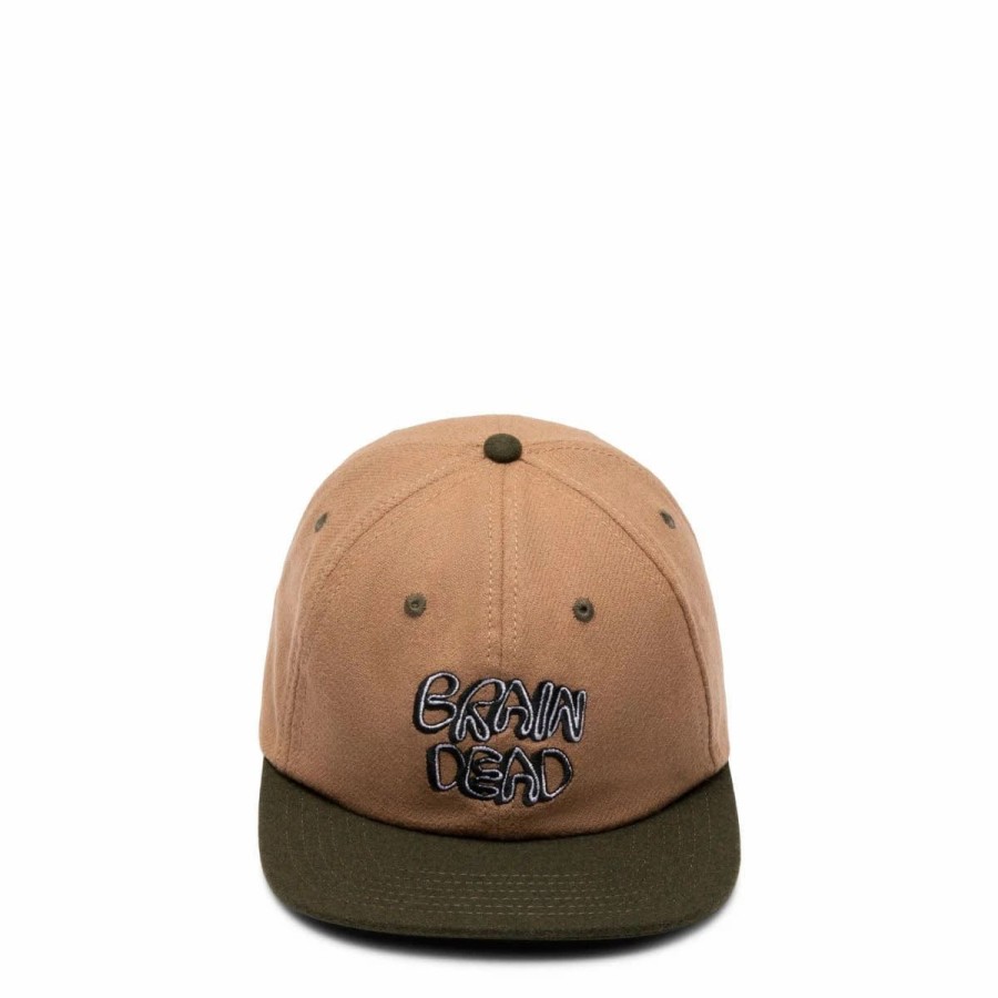 Headwear * | Brain Dead Plato Wool 6 Panel Cap Nutmeg