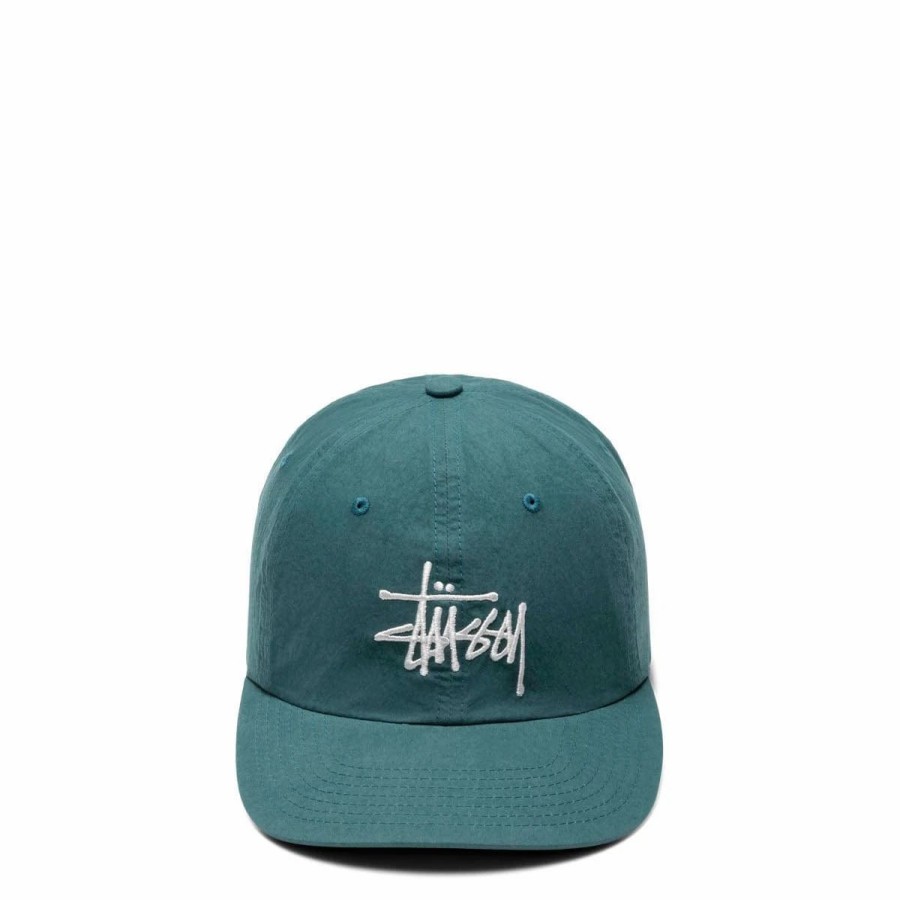 Headwear * | Stussy Bio Washed Big Logo Low Pro Dark Teal