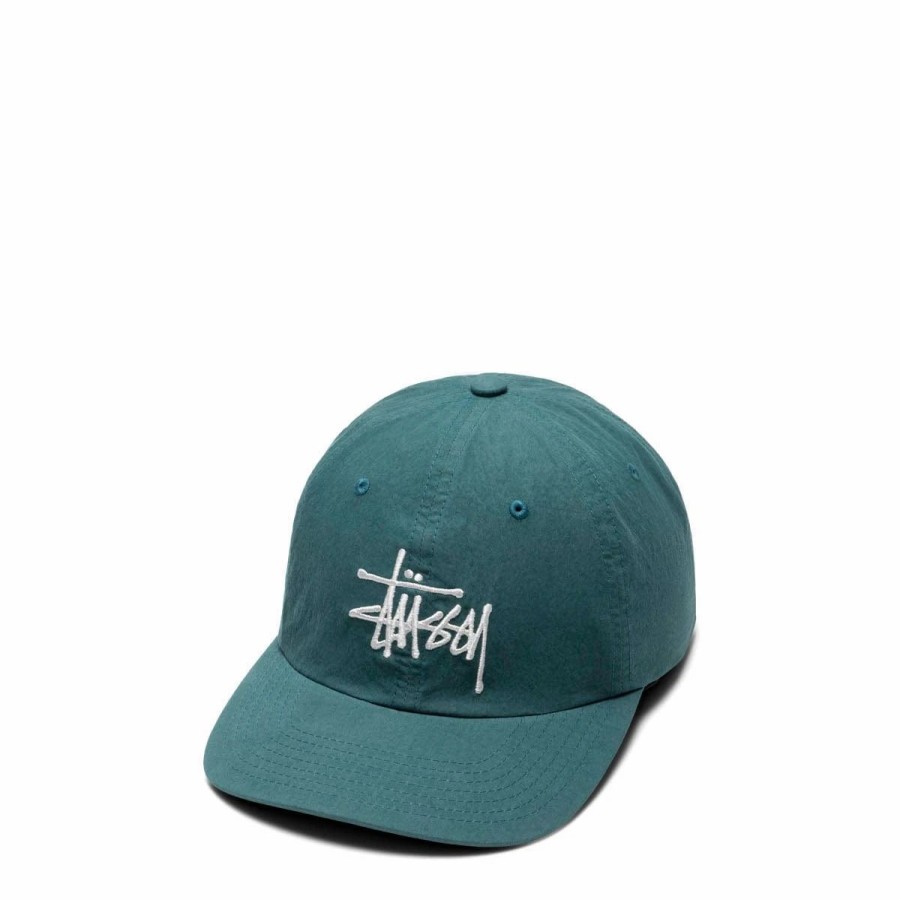 Headwear * | Stussy Bio Washed Big Logo Low Pro Dark Teal