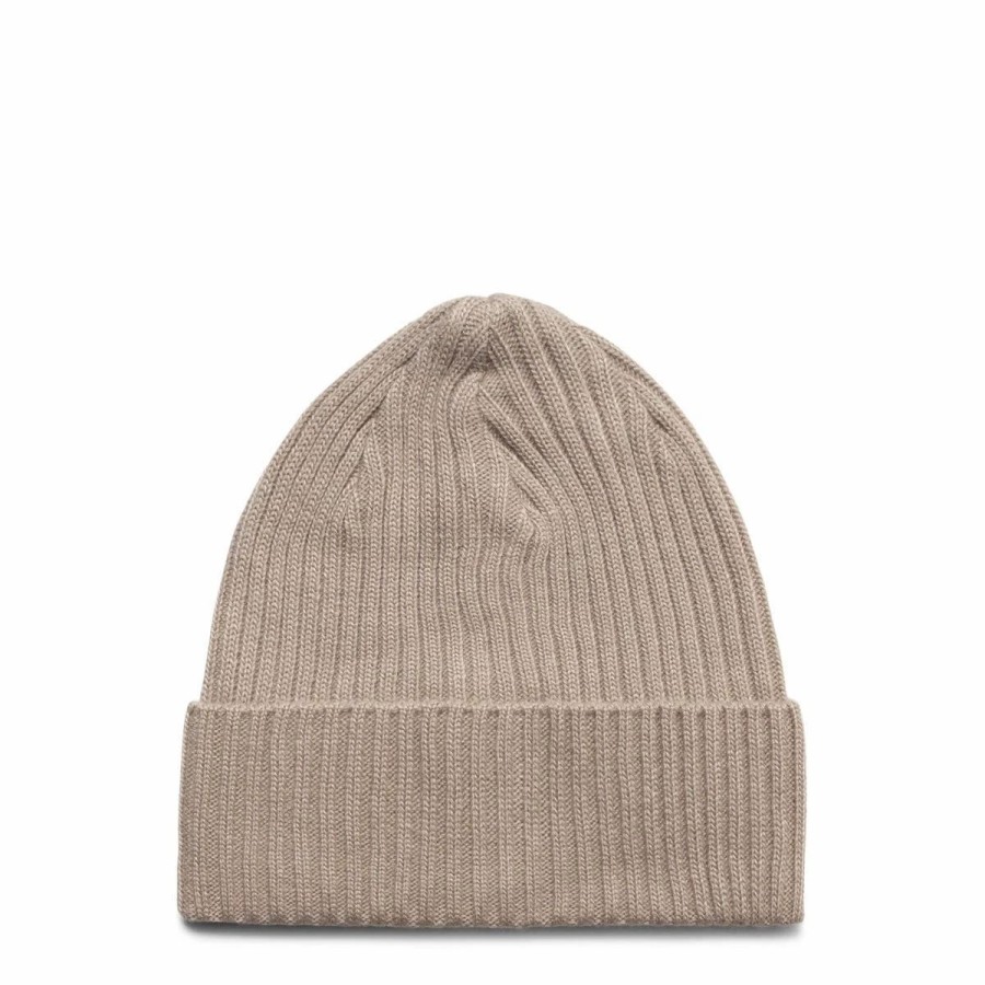 Headwear * | Undercover Ribbed Knit Beanie Oatmeal