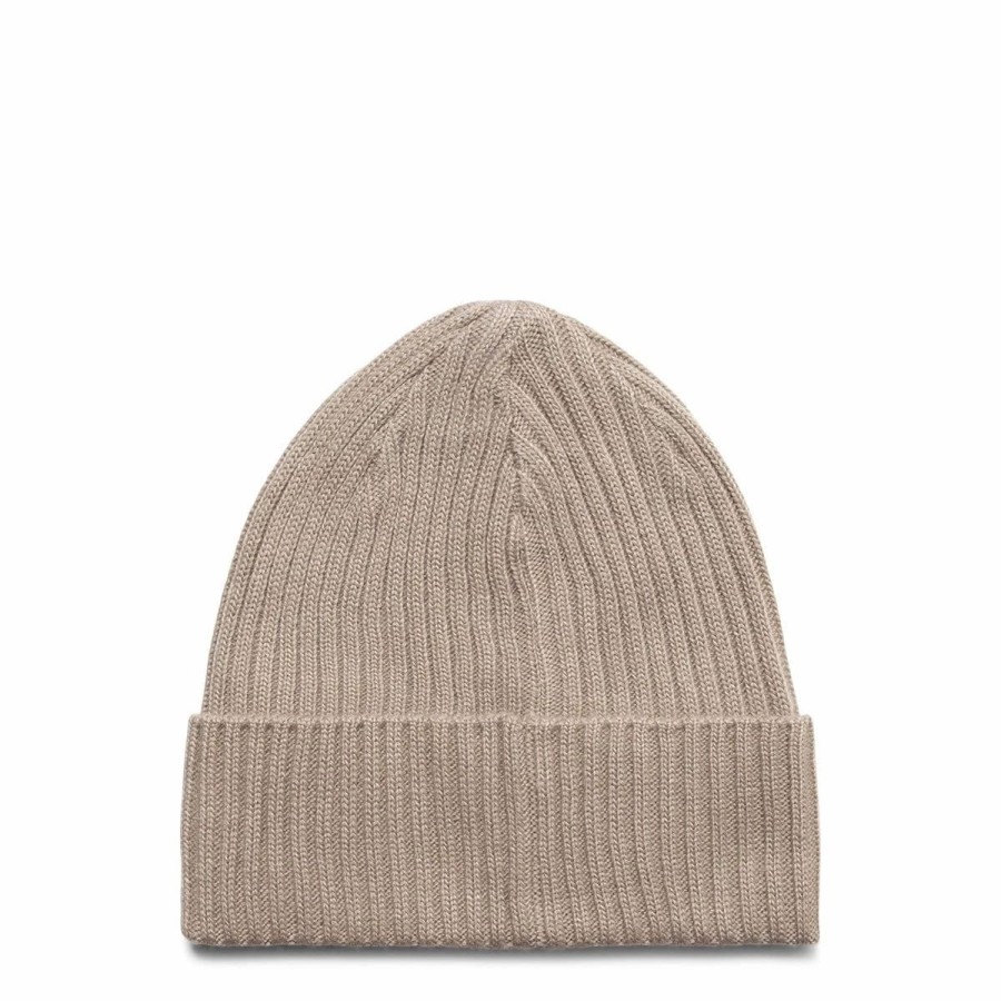 Headwear * | Undercover Ribbed Knit Beanie Oatmeal