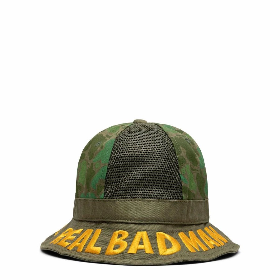 Headwear * | Real Bad Man Lost Hiker Bucket Hat Green Camo