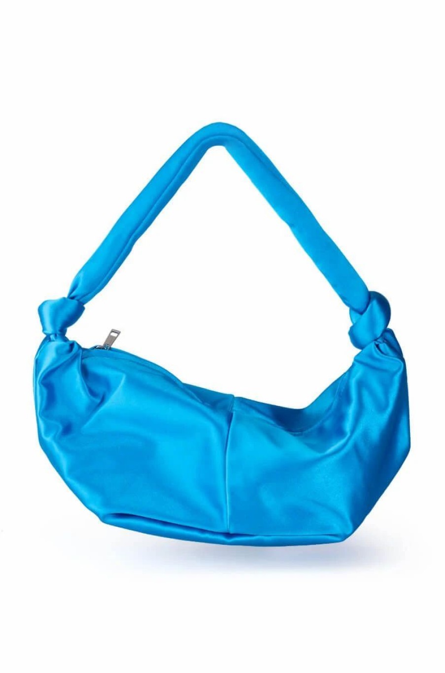 Handbags, Clutches & Wallets * | Magnolia Satin Purse Blue