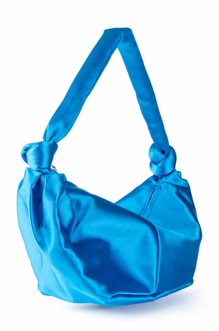 Handbags, Clutches & Wallets * | Magnolia Satin Purse Blue