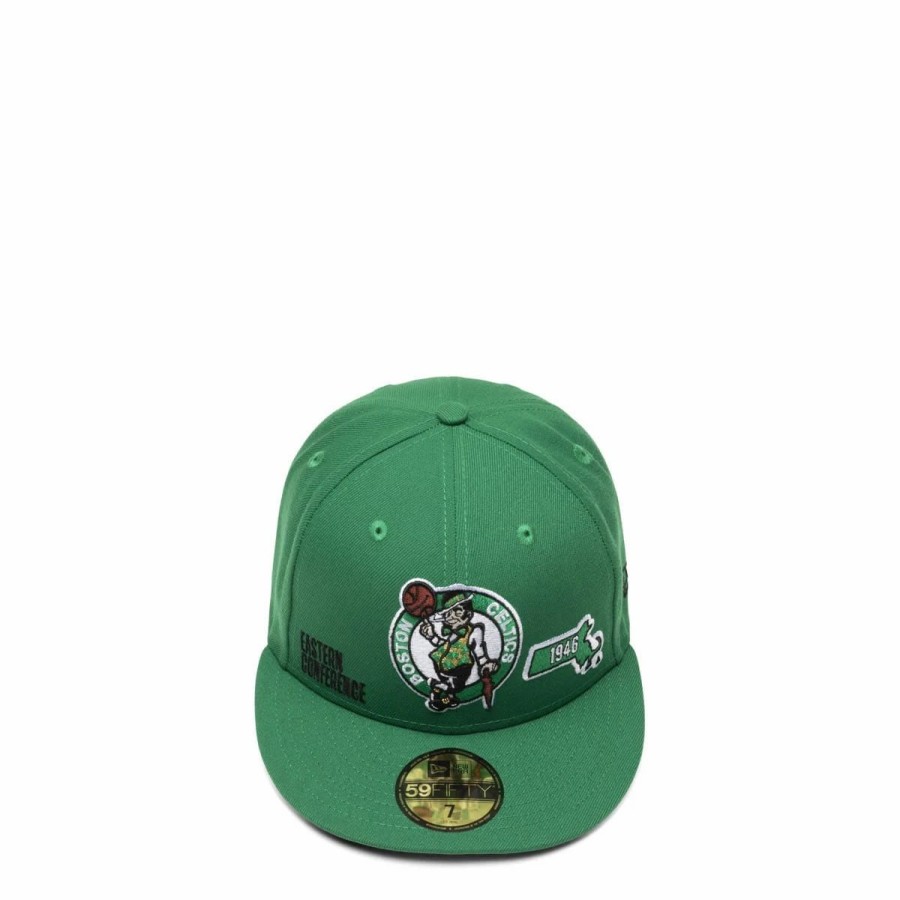 Headwear * | New Era 59Fifty Boston Celtics Identity Fitted Cap Green