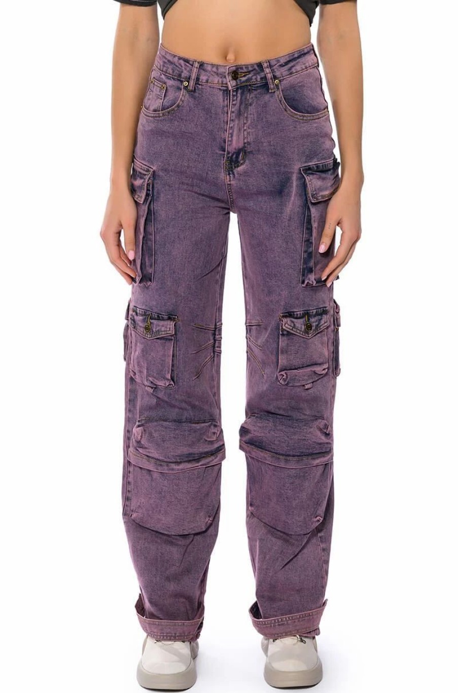 Denim * | Melissa Cargo Pants Purple