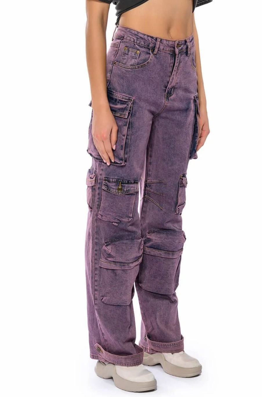 Denim * | Melissa Cargo Pants Purple