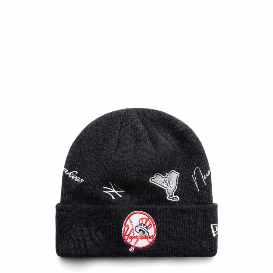 Headwear * | New Era Knit Identity New York Yankees Beanie Navy