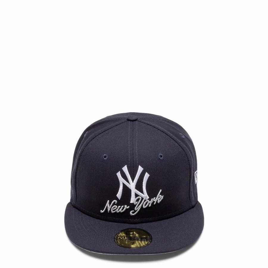 Headwear * | New Era 59Fifty New York Yankees Dual Logo Fitted Cap Navy