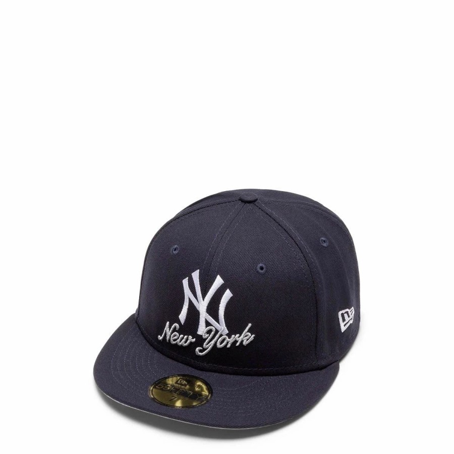 Headwear * | New Era 59Fifty New York Yankees Dual Logo Fitted Cap Navy