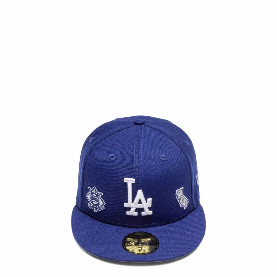 Headwear * | New Era 59Fifty Los Angeles Dodgers Identity Fitted Cap Blue