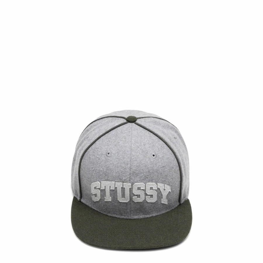 Headwear * | Stussy Melton Piped Arch Cap Heather Grey