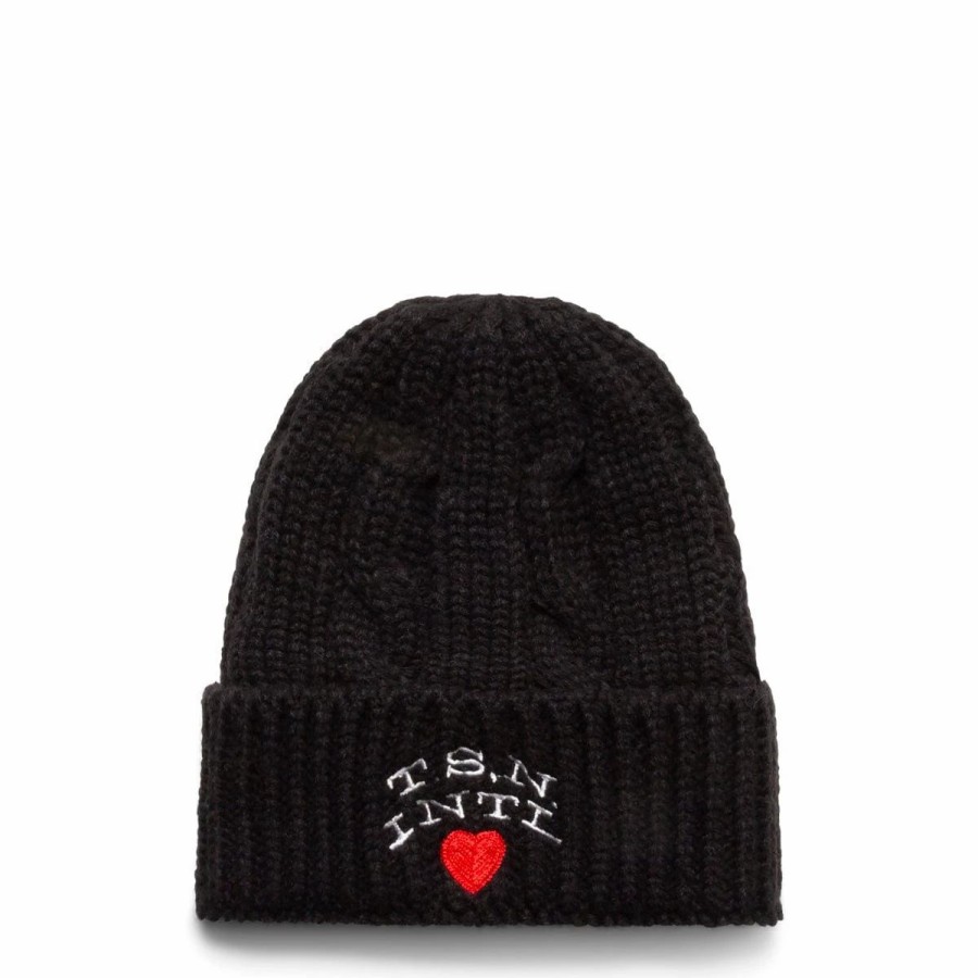 Headwear * | Thisisneverthat T.S.N. Heart Beanie Black