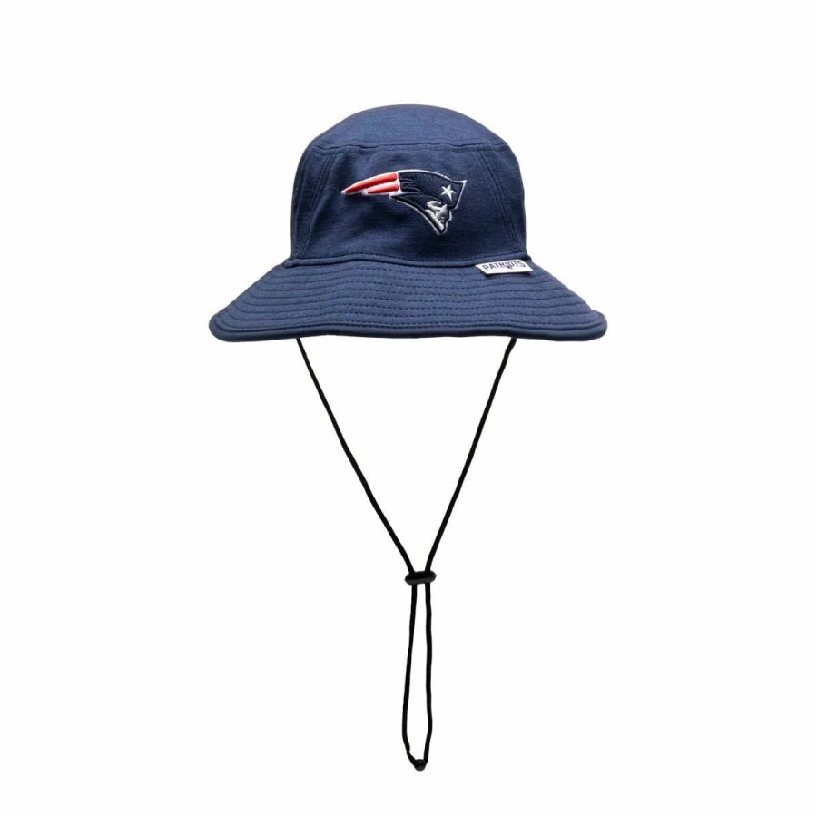 Headwear * | New Era New England Patriots Heather Bucket Hat Blue