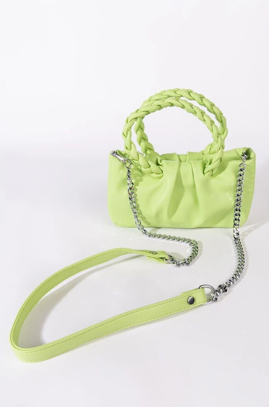 Handbags, Clutches & Wallets * | Larissa Braid Purse Lime